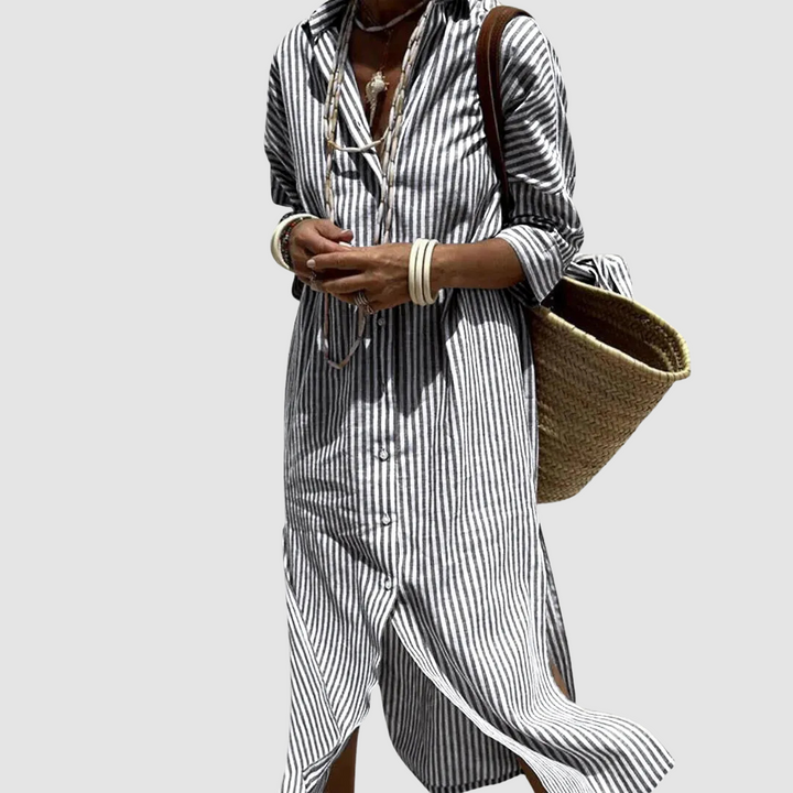 Elegant Striped Women's Summer Dress