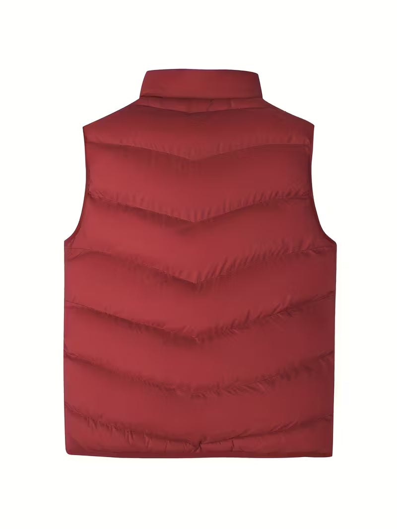 Premium Quilted Vest for Men - Lightweight Insulation with Zip Pockets