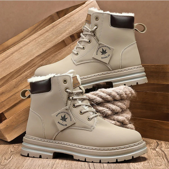 Warm Fur-Lined Men's Insulated Snow Boots