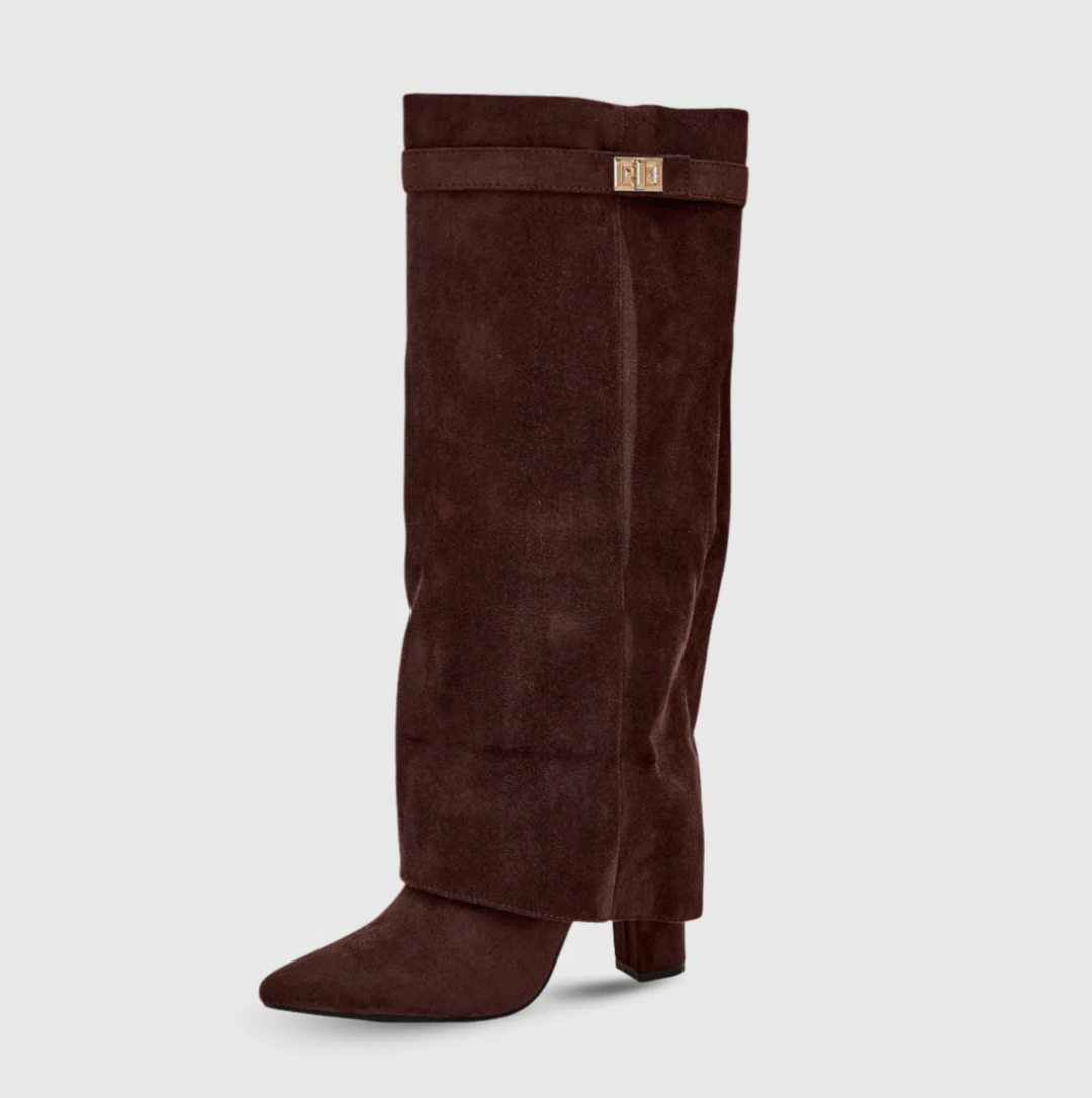 Women's Elegant Suede Block Heel Boots