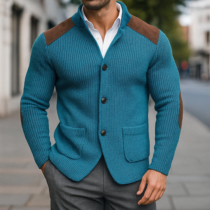 Elegant Men's Knit Blazer - Comfortable and Versatile for Business and Casual Wear