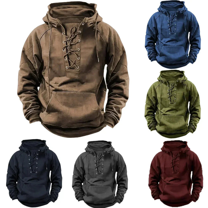 Men's Premium Fleece-Lined Hoodie - Rugged Outdoor Pullover