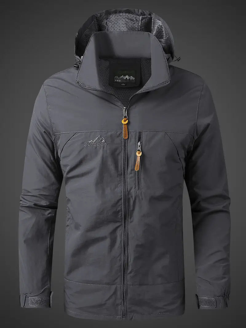 Waterproof and Windproof Men's Outdoor Jacket - Breathable for Hiking and Trekking