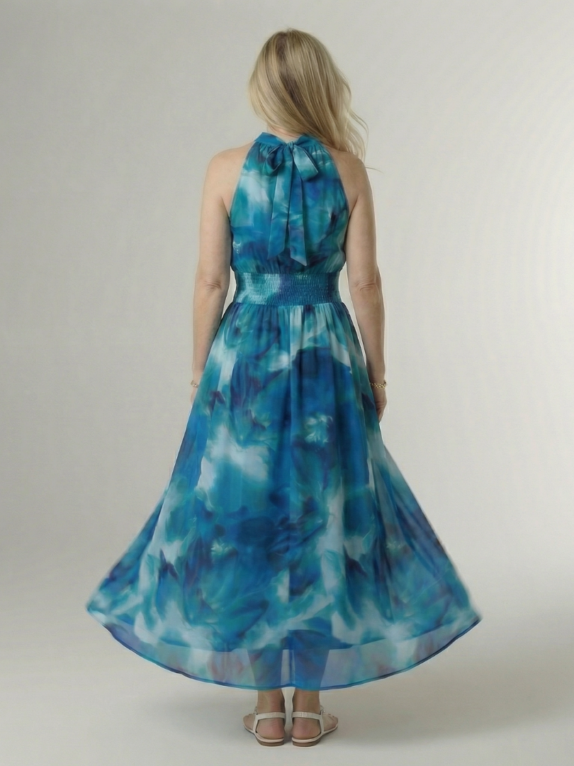 Elegant Lightweight Women's Halter Midi Dress