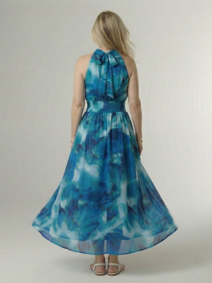 Elegant Lightweight Women's Halter Midi Dress