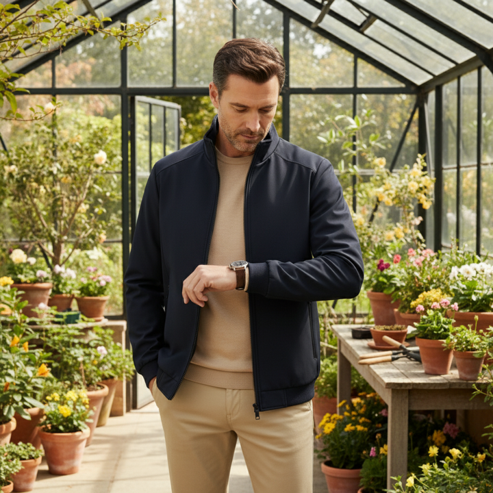 Elegant Warm Fleece-Lined Men's Jacket