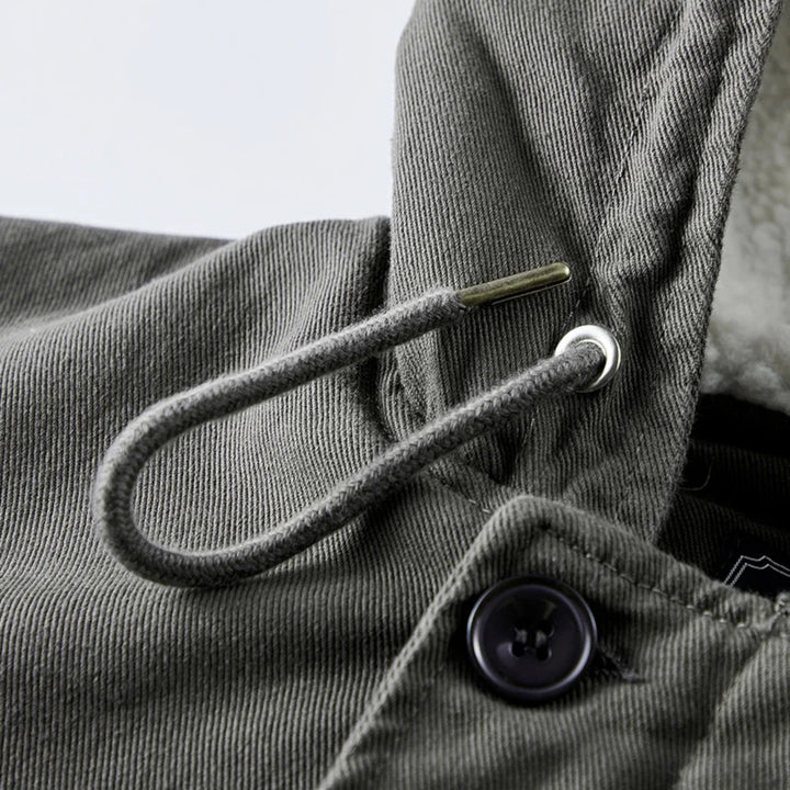 Warm Lined Men's Winter Jacket with Hood