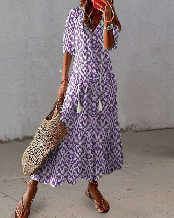 Elegant Boho Vintage Women Summer Dress