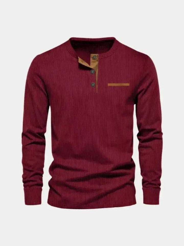 Corduroy Long Sleeve T-Shirt - Cross & Crown - Cross & Crown
