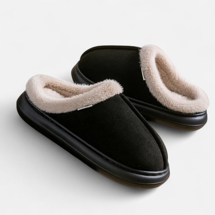 Plush Cashmere-Touch Platform Women's Slippers