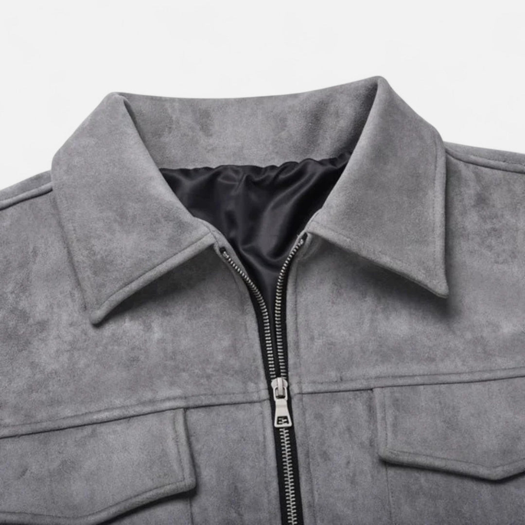 Elegant Suede Men's Jacket
