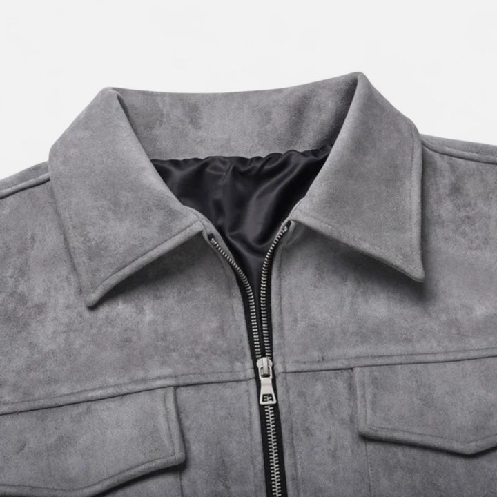 Elegant Suede Men's Jacket