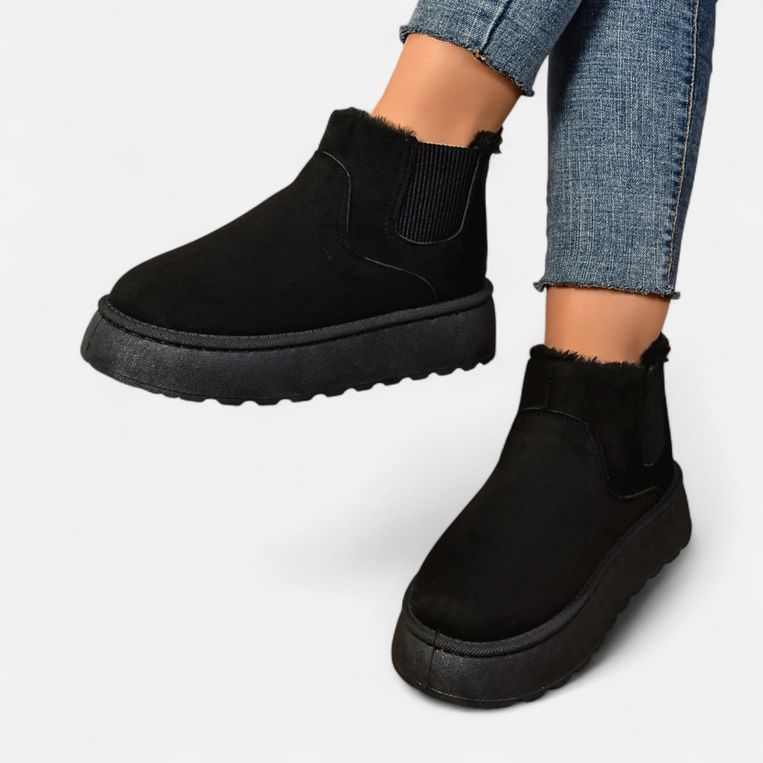 Women's Warm Plush Platform Ankle Boots