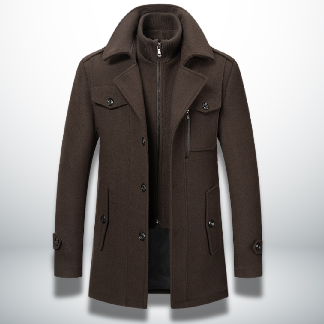 Elegant Men's Wool Winter Coat