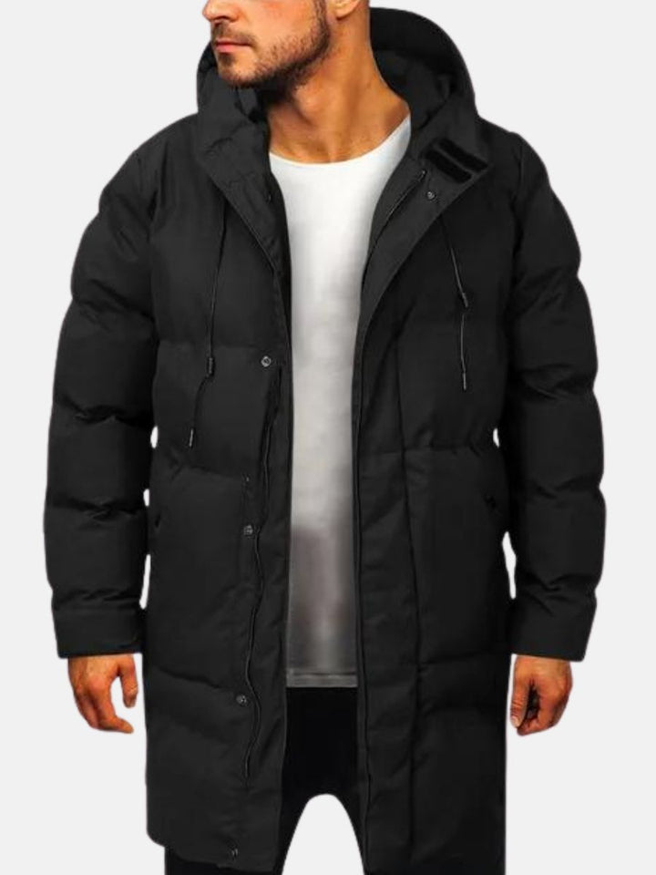 Warm Men's Padded Parka Jacket - Winter Jacket for Outdoor Use