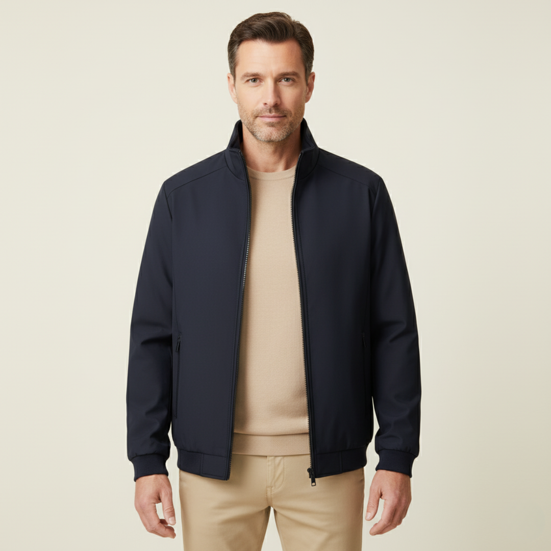Elegant Warm Fleece-Lined Men's Jacket