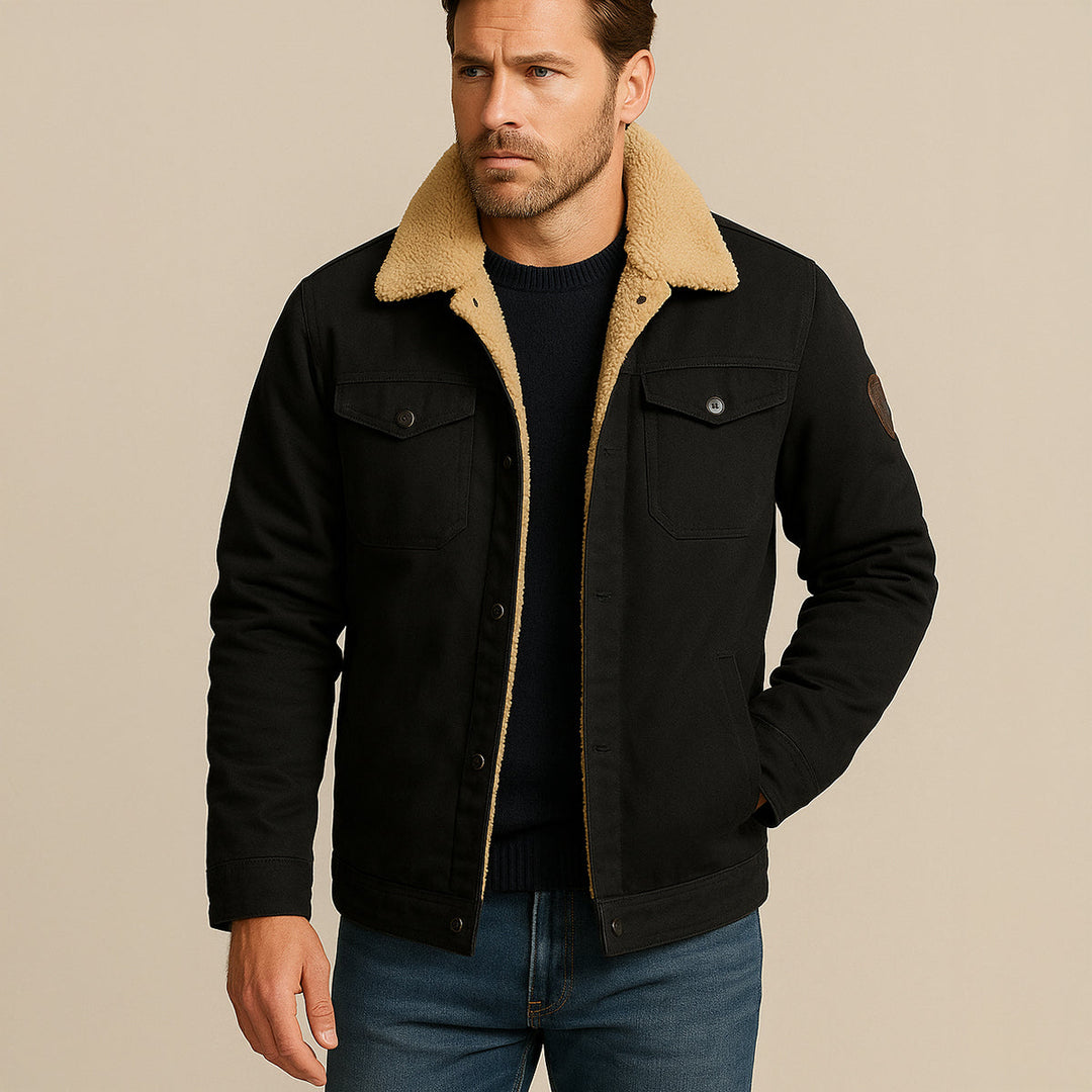 Warm Fleece-Lined Men's Winter Coat
