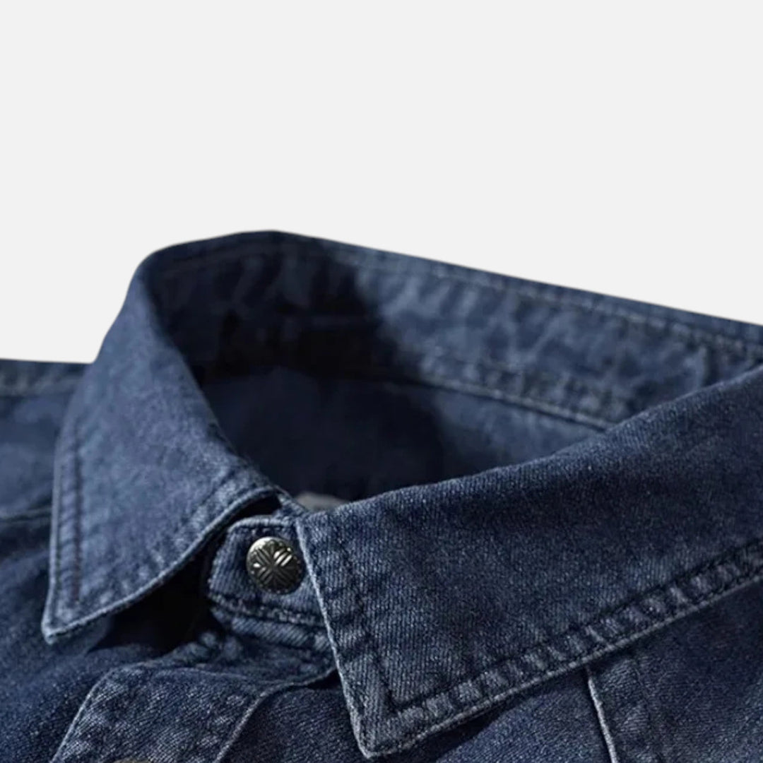 Casual Loose-Fit Men's Denim Shirt