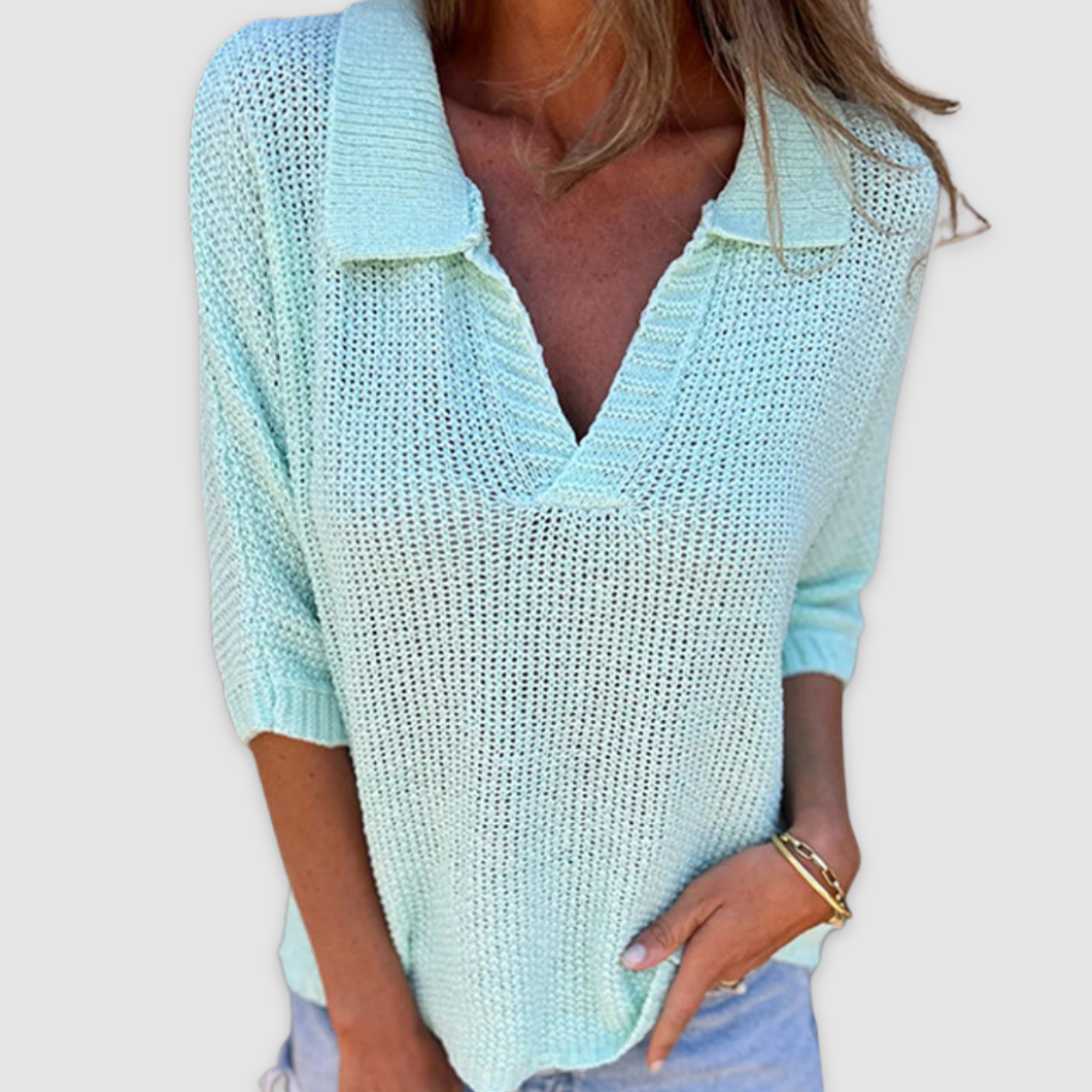 Elegant Soft Women's V-Neck Top