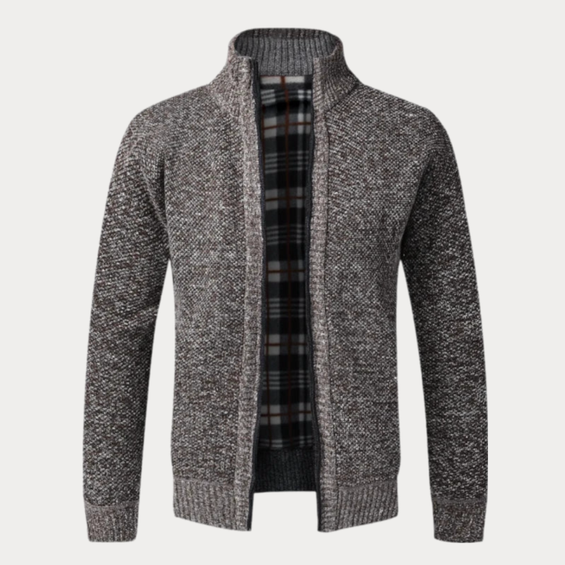 Classic Zip-Up Cardigan for Men
