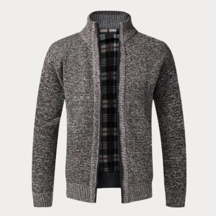 Classic Zip-Up Cardigan for Men