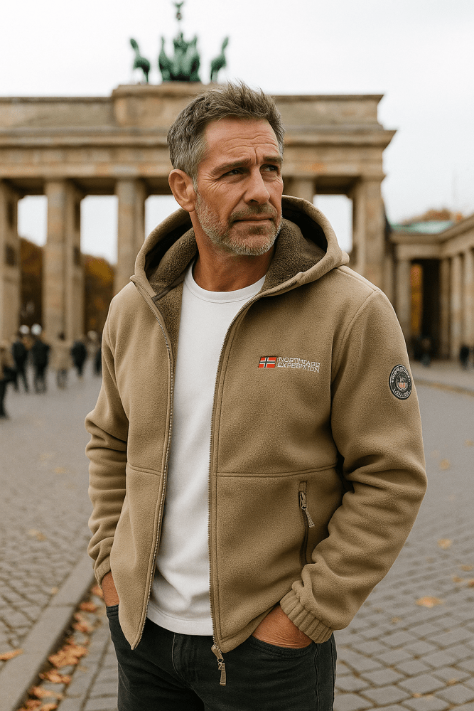 Men's Winter Jacket with Thermal Fleece Lining - Weather-Resistant and Windproof