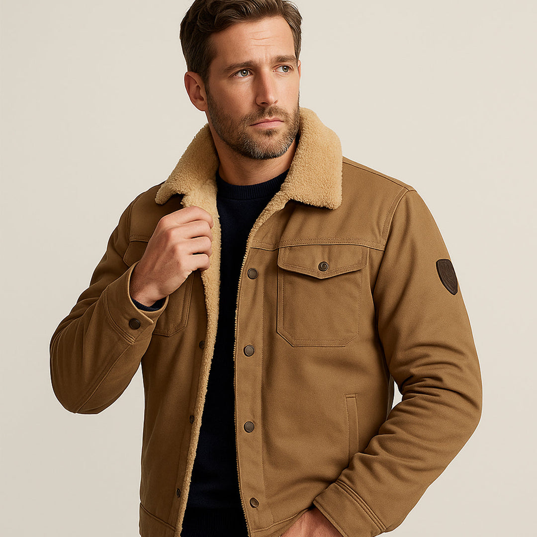 Warm Fleece-Lined Men's Winter Coat