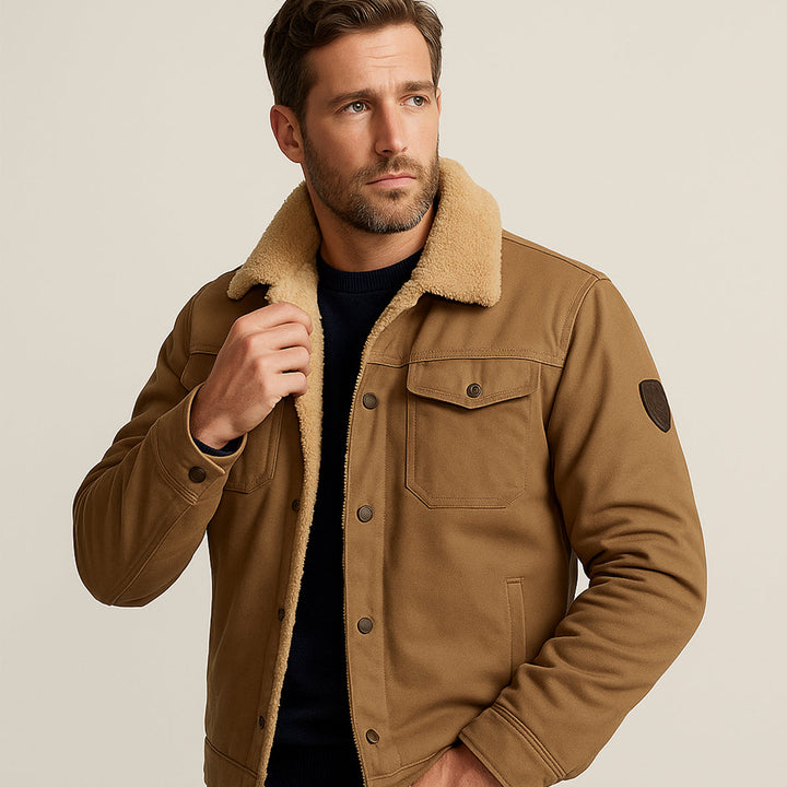 Warm Fleece-Lined Men's Winter Coat