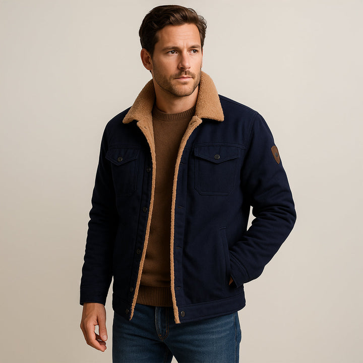 Warm Fleece-Lined Men's Winter Coat