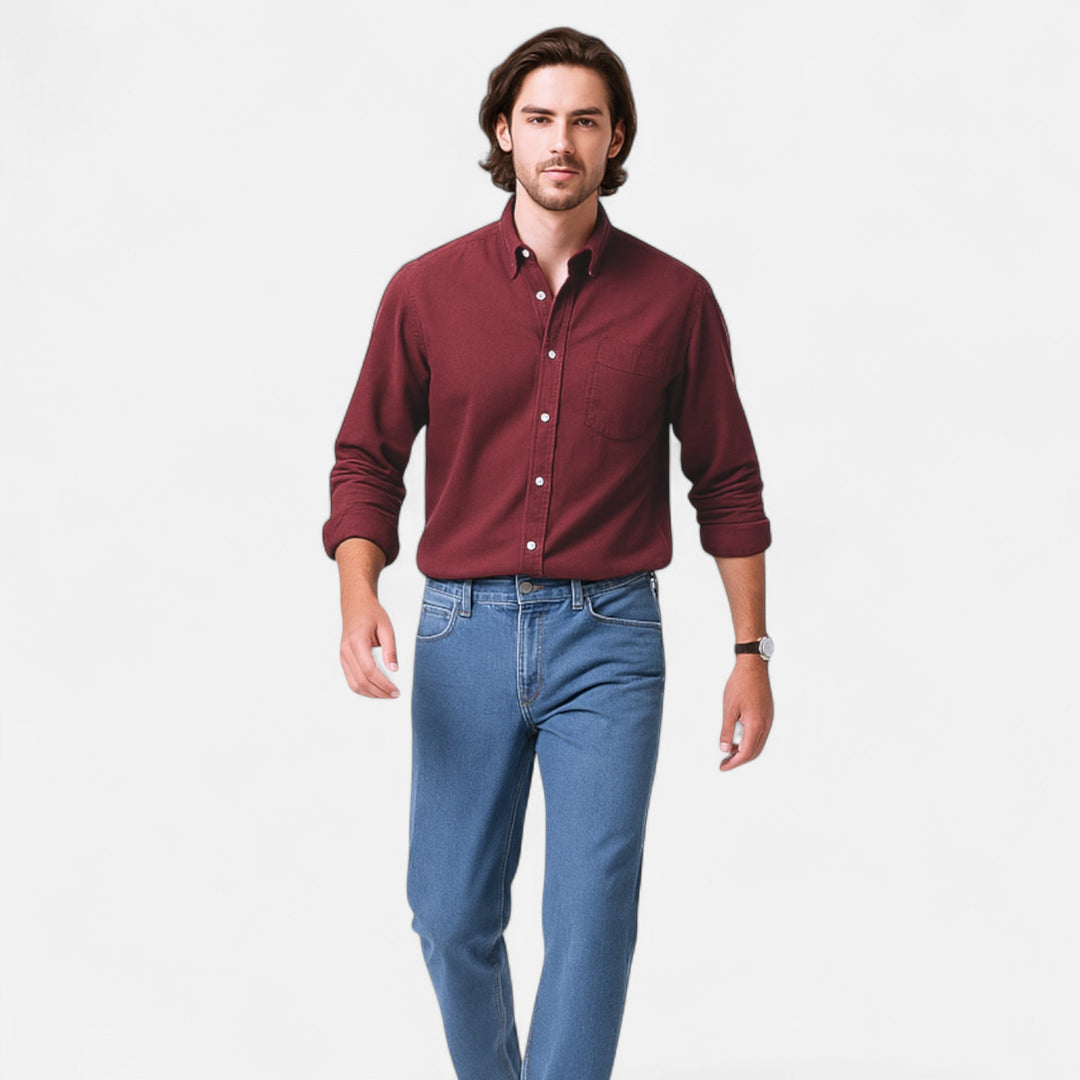 Men's Elegant Slim Fit Long Sleeve Business Shirt