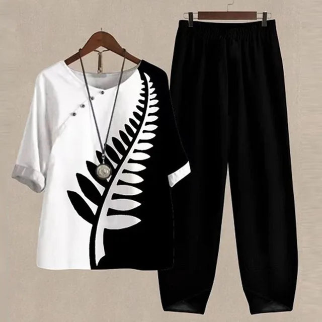 Comfortable Chic Women's Shirt & Trouser Set