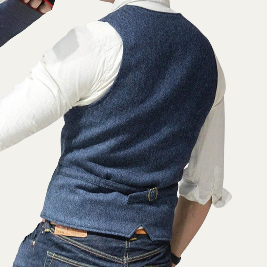 Elegant Vintage Men's Button-Up Vest