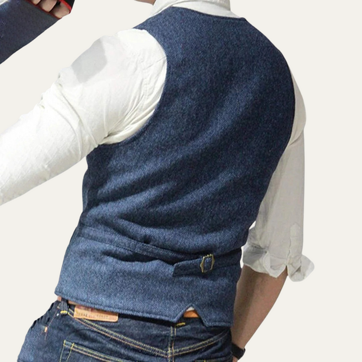 Elegant Vintage Men's Button-Up Vest