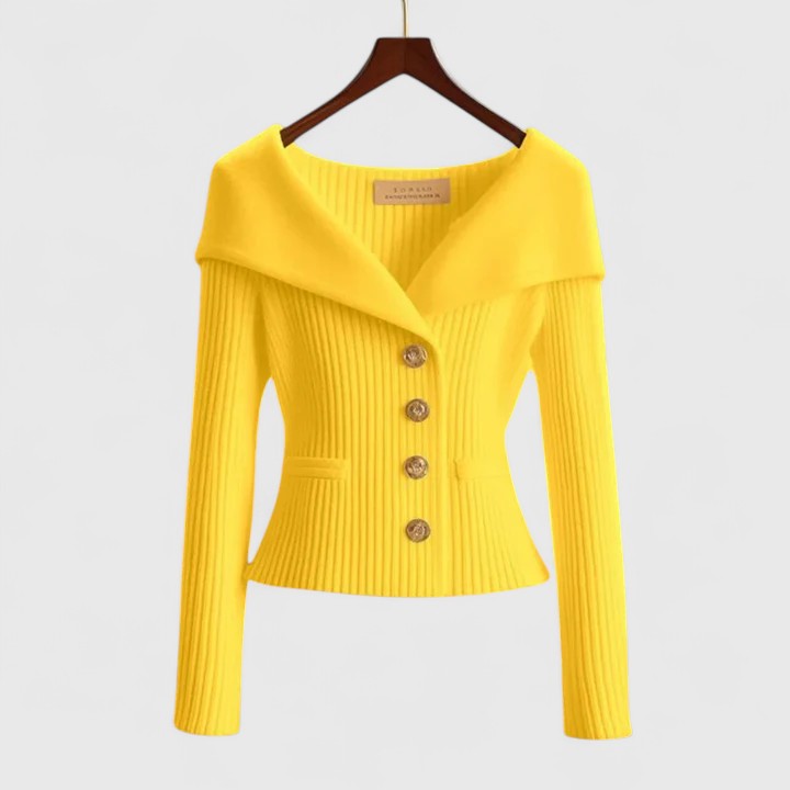 Women's Off-Shoulder Button Cardigan