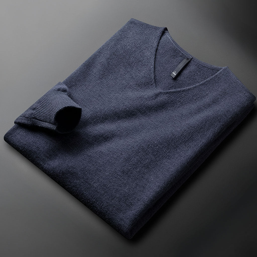 Luxury V-Neck Sweater Men's Premium Knit
