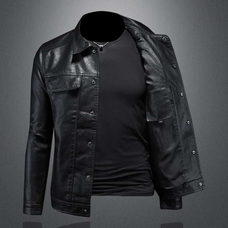 Premium Leather Men's Motorcycle Jacket in Moto Style