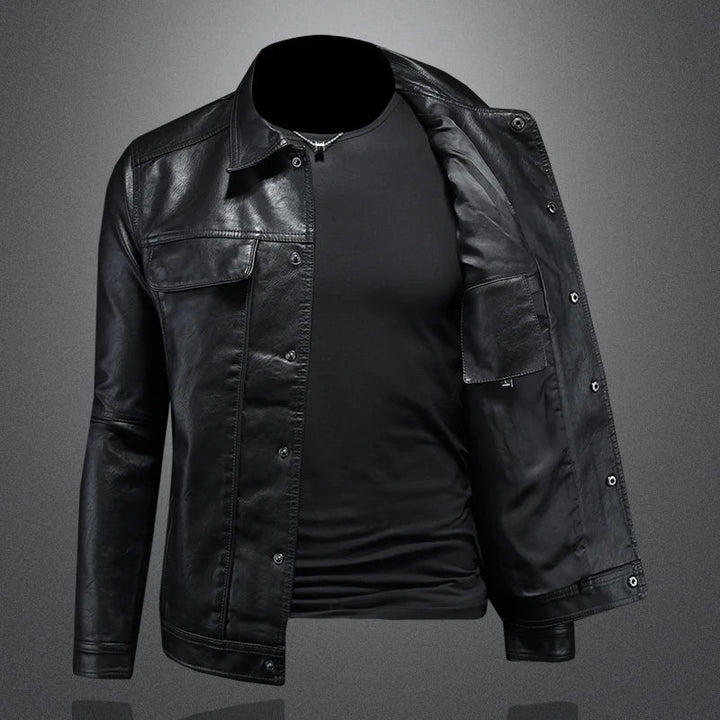 Premium Leather Men's Motorcycle Jacket in Moto Style