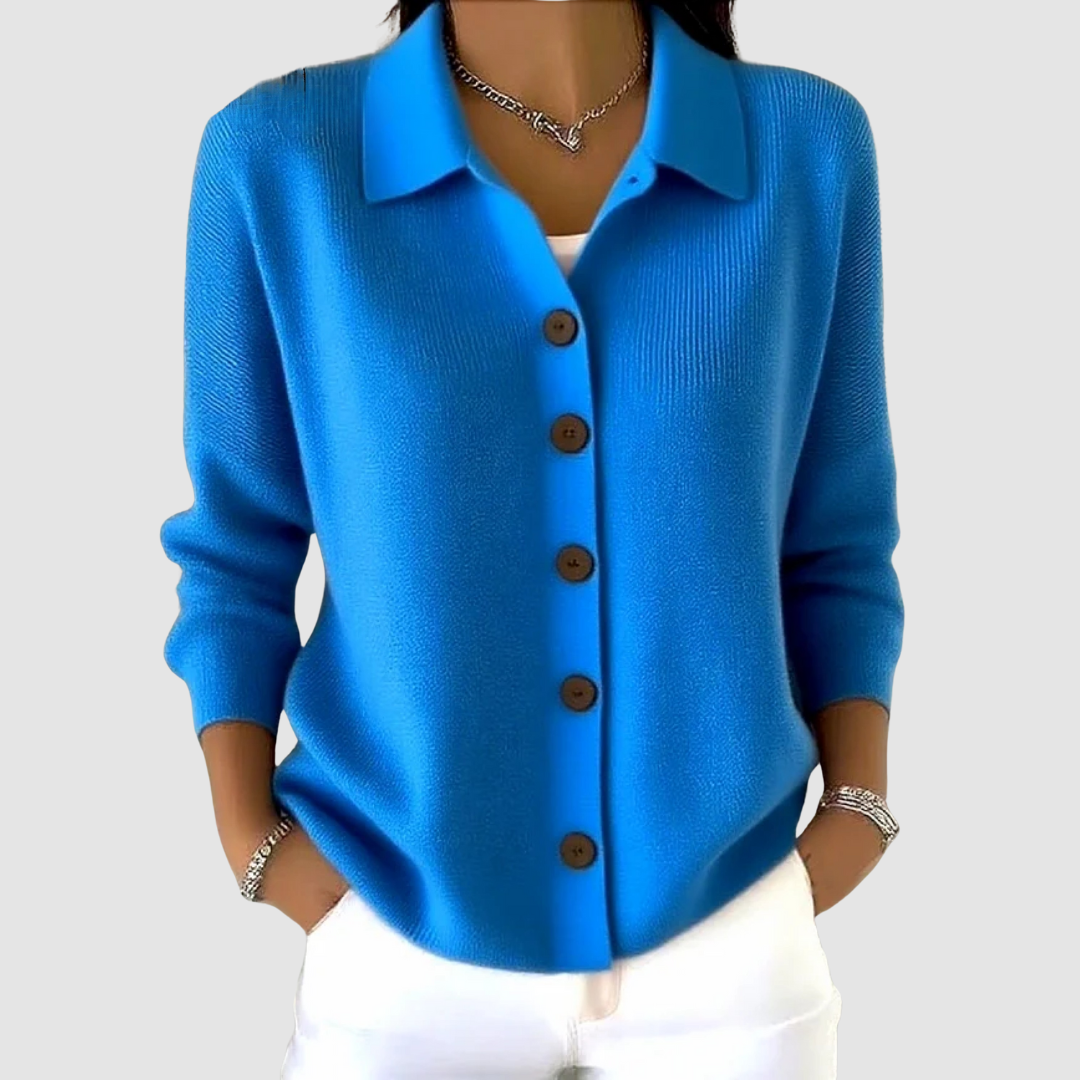 Soft Casual Women's Button-Up Knit Cardigan