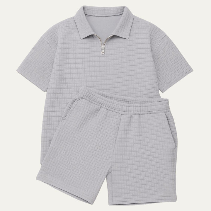 Breathable Waffle Knit Men's Summer Co-Ord Set