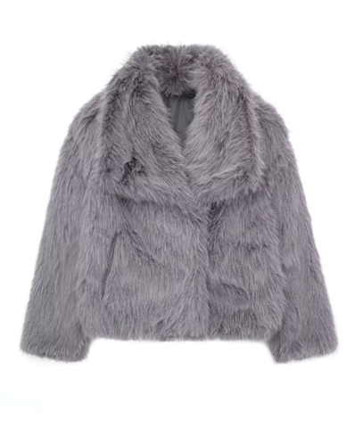 Elegant Luxurious Women's Winter Jacket with Faux Fur