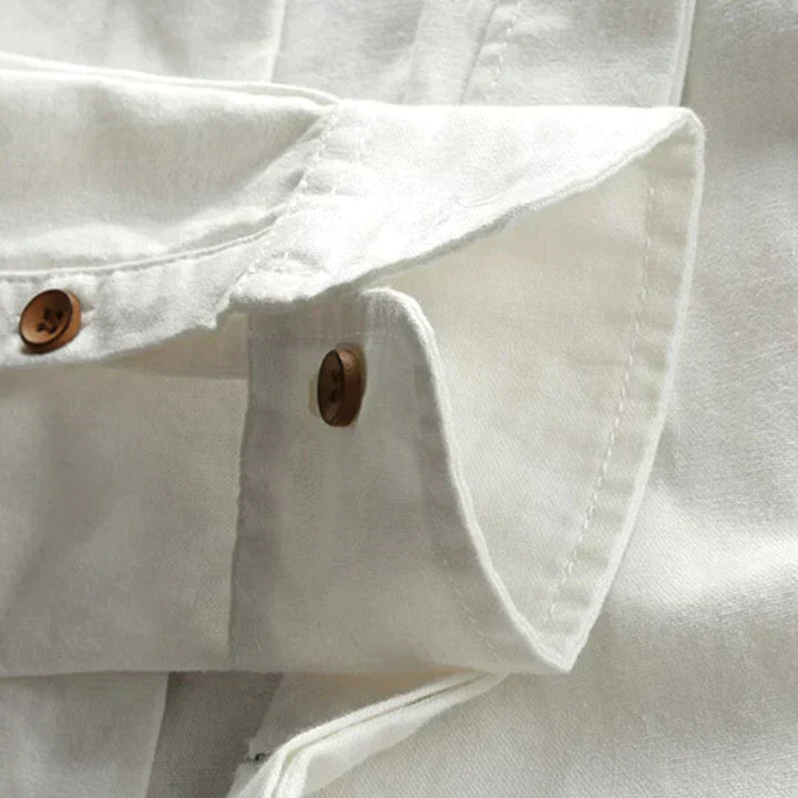 Wrinkle-Free Elegant Men's Button-Front Shirt for Business and Casual Wear