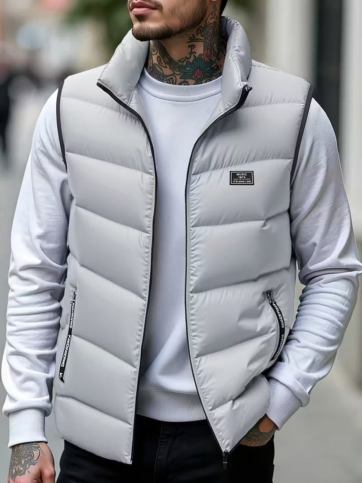 Premium Quilted Vest for Men - Lightweight Insulation with Zip Pockets