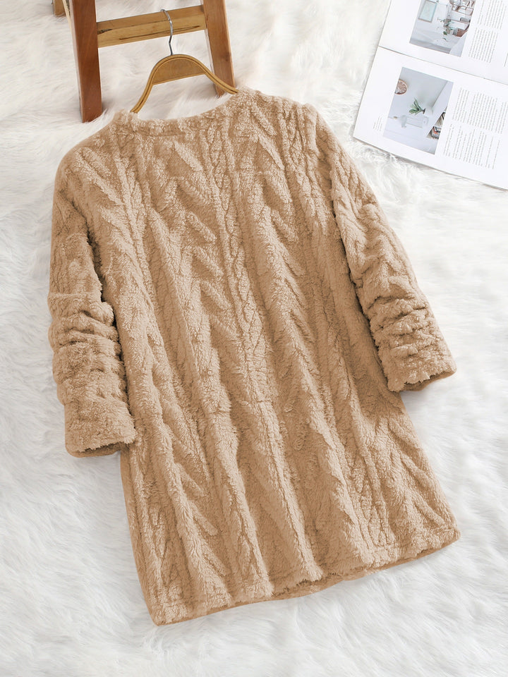 Soft Women's Knit Sweater with Pockets - Loose Fit for Fall & Winter