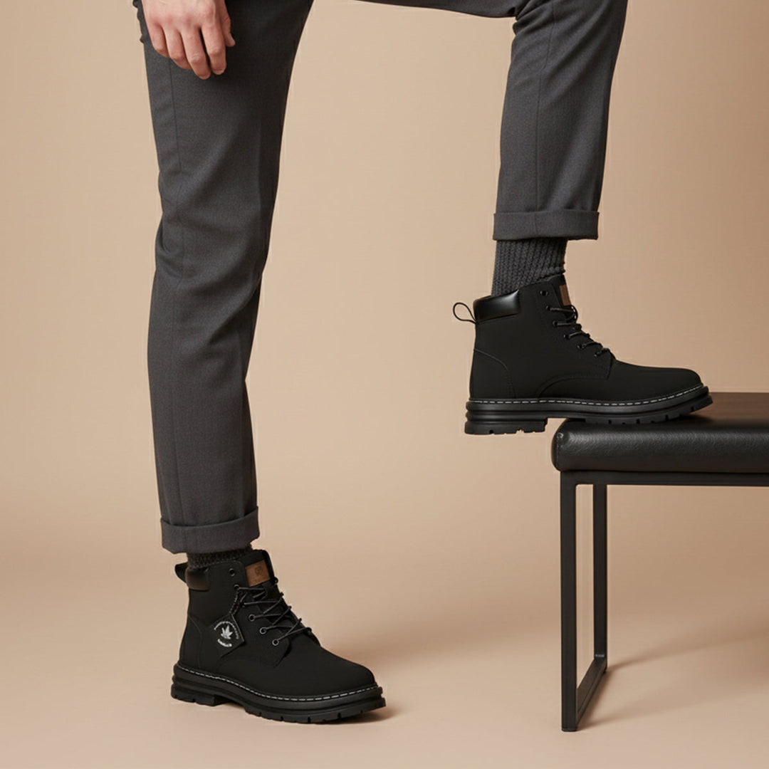 Warm Fur-Lined Men's Insulated Snow Boots