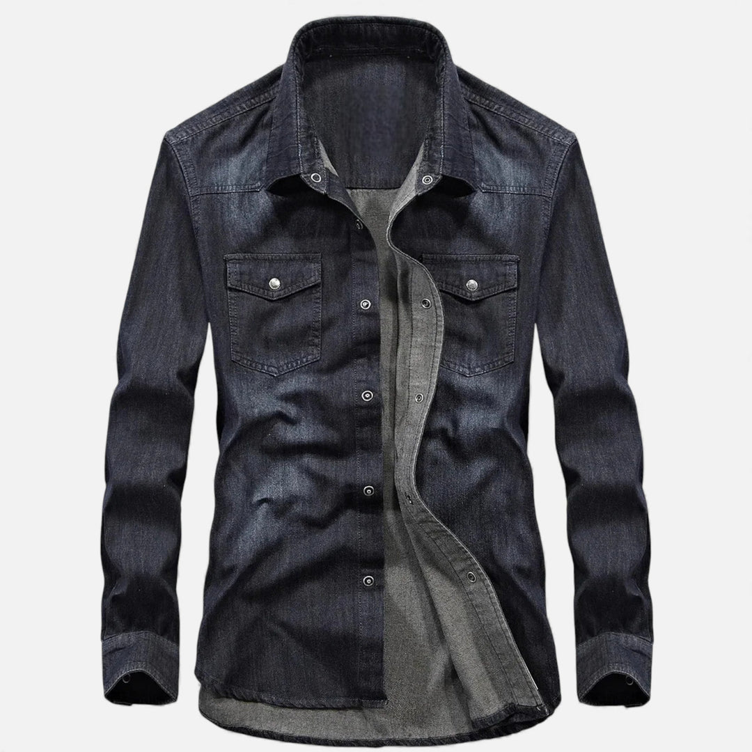 Casual Loose-Fit Men's Denim Shirt