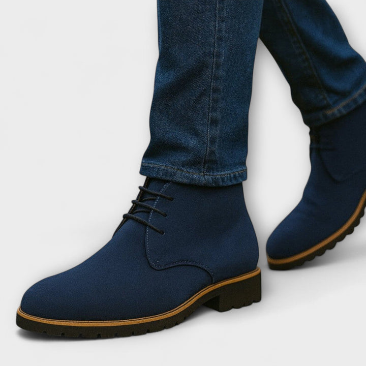 Classic Men's Chukka Boots - Ankle-High Lace-Up Boots with Non-Slip Sole