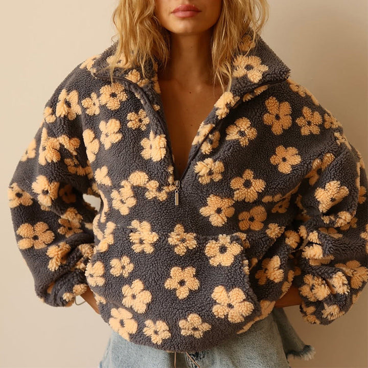 Women's Floral Fleece Pullover