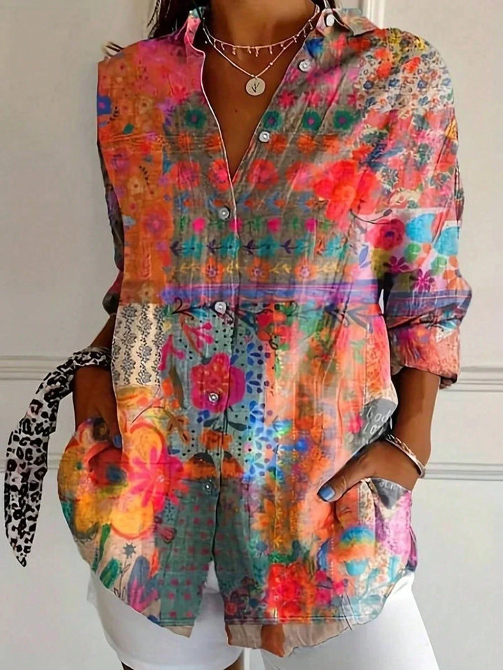 Colorful Women's Blouse with Playful Print