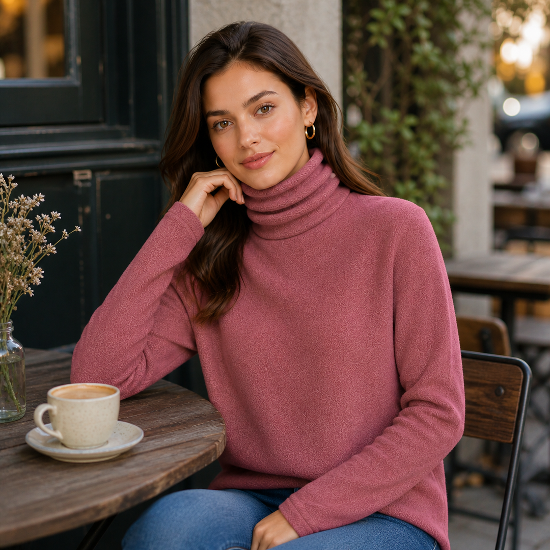 Soft Elegant Women's Cashmere Blend Turtleneck Sweater