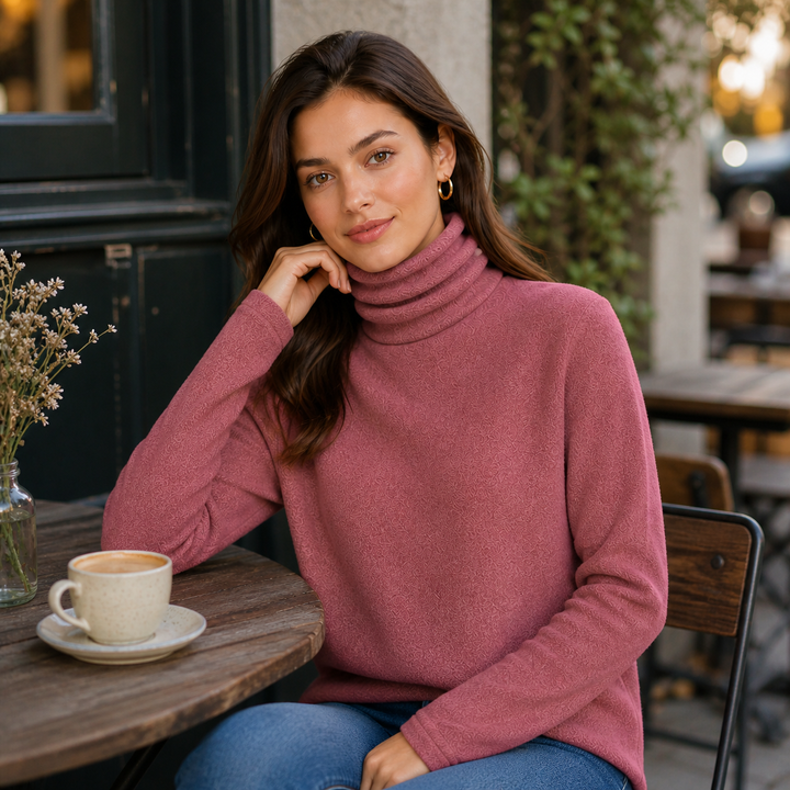 Soft Elegant Women's Cashmere Blend Turtleneck Sweater